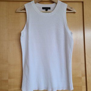 Banana Republic White Knit Tank Top Size Small EUC